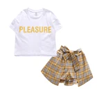 wholesale summer cotton children clothing kids clothes dresses sets t-shirts+shorts suits for young girls