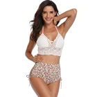 Hot sexy new style fashion hand-knit girl swimwear sexy bikini beachwear split swimsuit sexy hollow crochet flower bikini