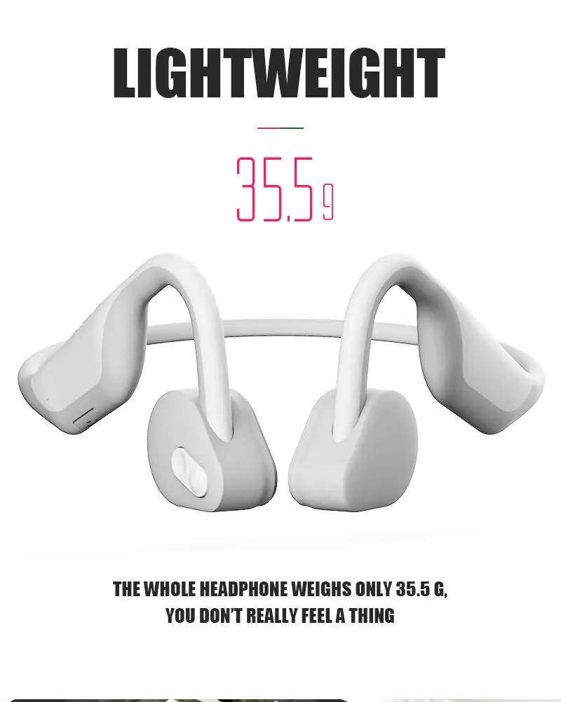 Bone conduction wireless bluetooth headphone with microphone for samsung xiaomi huawei iphone - ANKUX.COM