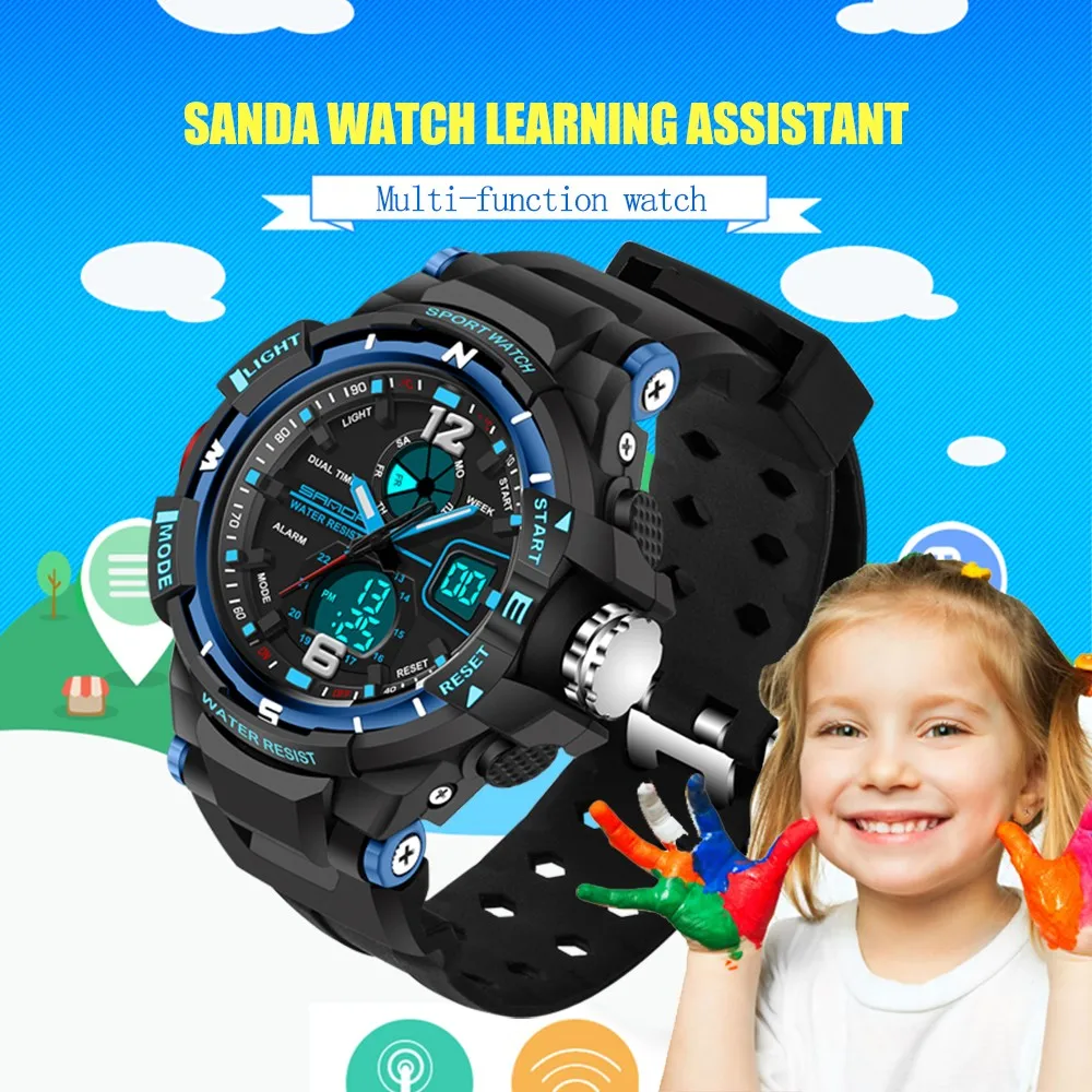New Fashion SANDA Brand Children Sports Watches LED Digital Quartz Military Watch Boy Girl Student Multifunctional Wristwatches, N/a
New Fashion SANDA Brand Children Sports Watches LED Digital Quartz Military Watch Boy Girl Student Multifunctional Wristwatches, N/a