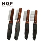 Long Handle With TPR Stainless Steel Pet Comb Dog Brush Pet Grooming Tool