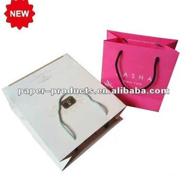 custom popular pink paper bag for mini gift