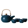 Ceramic Teapot Set In Solid Color Including 1 teapot and 4 tea cups