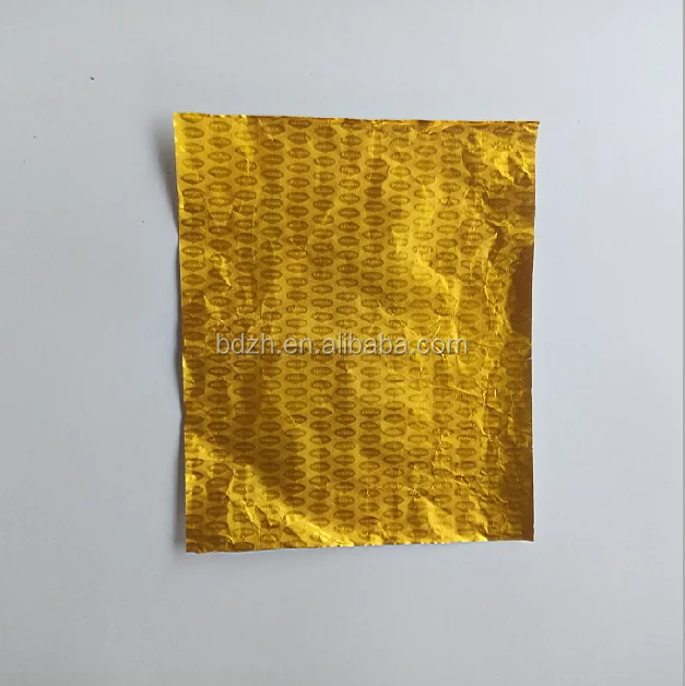 12micron embossing golden color aluminum foil for food package