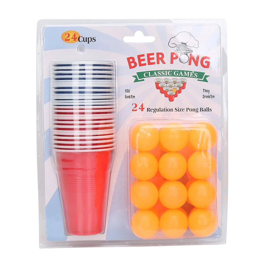 Nightclub Bar Disposable Party Games Beerpong games set with 24pcs Cups and 24pcs Balls, Colorful
Nightclub Bar Disposable Party Games Beerpong games set with 24pcs Cups and 24pcs Balls, Colorful