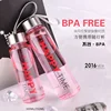 portable save quality plastic water bottle with 304 stainless steel cover bpa free