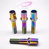 Beautiful high strong lighter weight and anti-rust cone seat Gr5 titanium wheel hub bolt for car M14x1.5x35