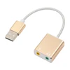 External USB Sound Card Headphone 3D Stereo USB Audio Adapter New Free drive Hi-Speed Sound Card for Mac OS Windows