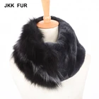 Fashion Design Raccoon Fur Sliver Fox Fur Rex Rabbit fur Warm Scarf for Woman