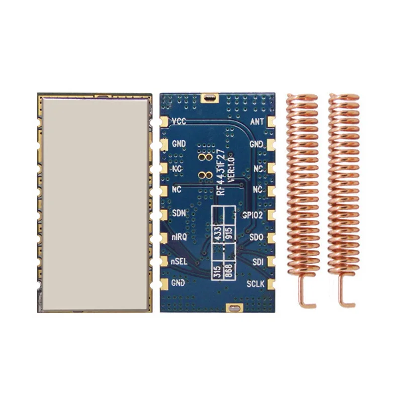 3 Km Si4432 Tx rx Rf Módulos 500 Mw Rf4432f27 Interfaz Spi 433 Mhz