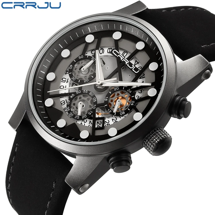 Reloj Hombre CRRJU Fashion Chronograph Sport Mens Watches Top Brand Luxury Military Quartz Watch Clock Relogio Masculino, N/a 
Reloj Hombre CRRJU Fashion Chronograph Sport Mens Watches Top Brand Luxury Military Quartz Watch Clock Relogio Masculino, N/a