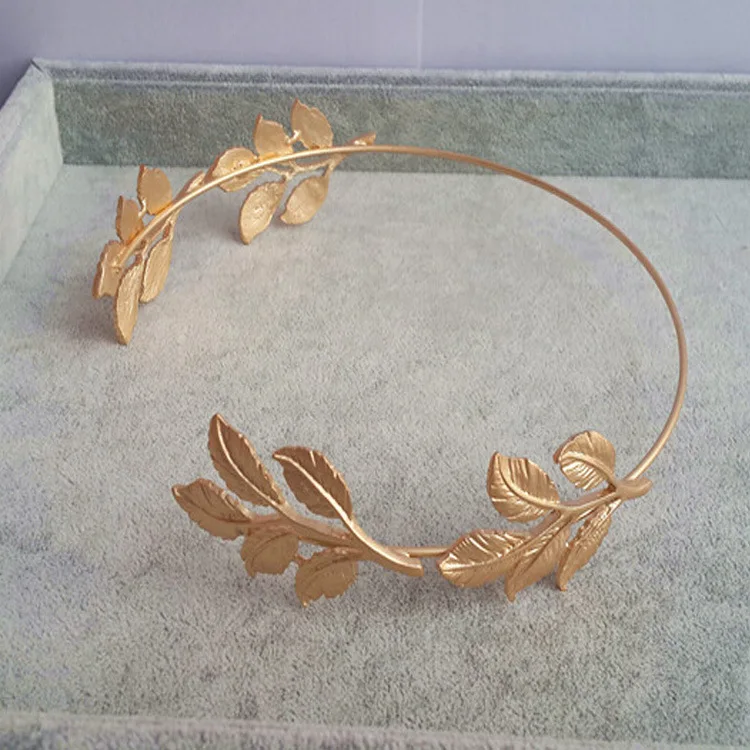 Roman Goddess Leaf Branch Dainty Hair Crown Head Boho Bride Wedding Jewelry Accessories