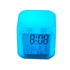 Custom 7 Colors Change Digital Table Smart Alarm Clock with Temperature Function