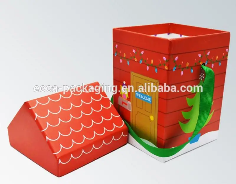 wholesale paper packaging house shape gift box,paper house shape