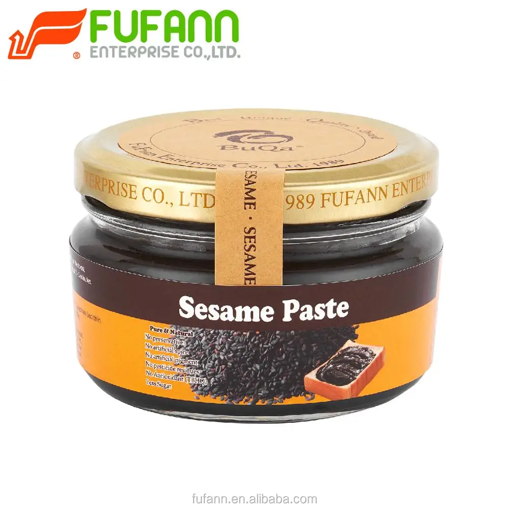 buqa   black sesame, paste,  spread  halal product 175g