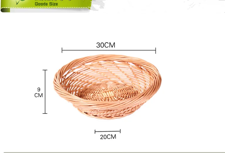 handmade weaving three-color wicker/willow fruit basket