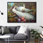 Full Drill Diamond Painting With Frame Peacock Crystal Embroidery Rhinestone Pictures for Home Wall Decor Mosaic