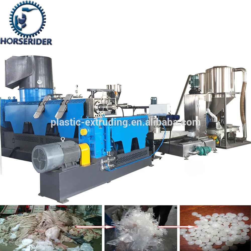 Factory Price Waste Plastic Pp Pe Pet Recycling Granule Making Machine