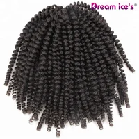 

Hot selling afro kinky bulk synthetic hair spring twist crochet braid hair extension