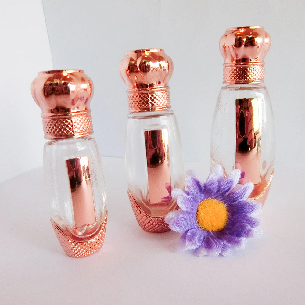 Fancy royal element arabian metal perfume glass bottles cosmetic packaging