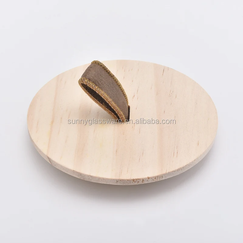 pine wood lid with handle for candle jars