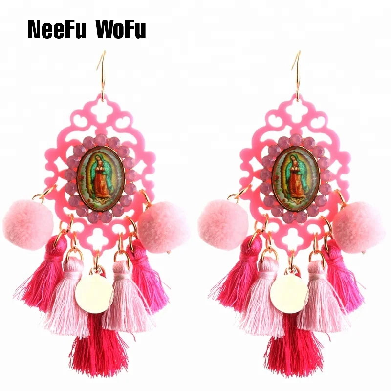 NeeFu WoFu Women's fashion resin tassel pendant earrings classic charm handmade hair ball resin accessories earrings, Black
NeeFu WoFu Women's fashion resin tassel pendant earrings classic charm handmade hair ball resin accessories earrings, Black