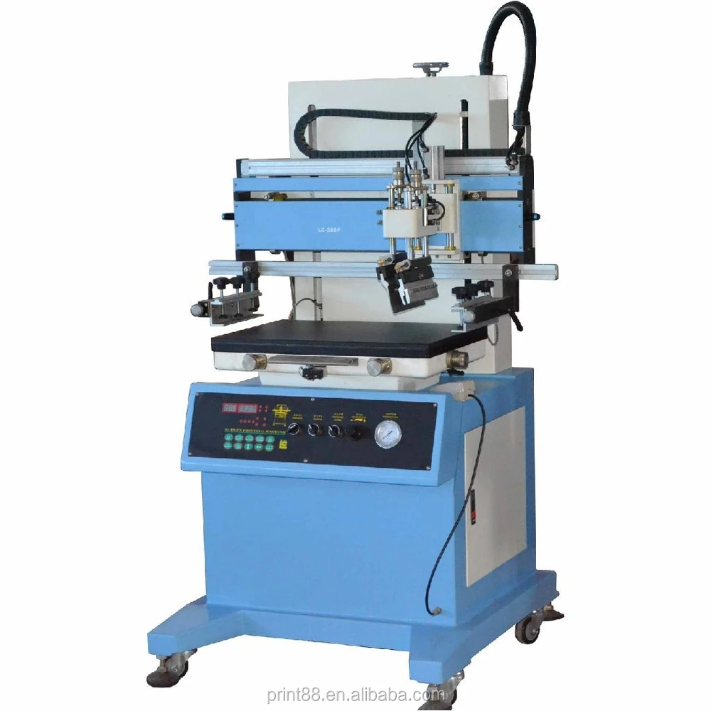 License Plate Plastic Bag Semi-Automatic Flat Bed Silk Screen Printing Machine  With Vacuum Table