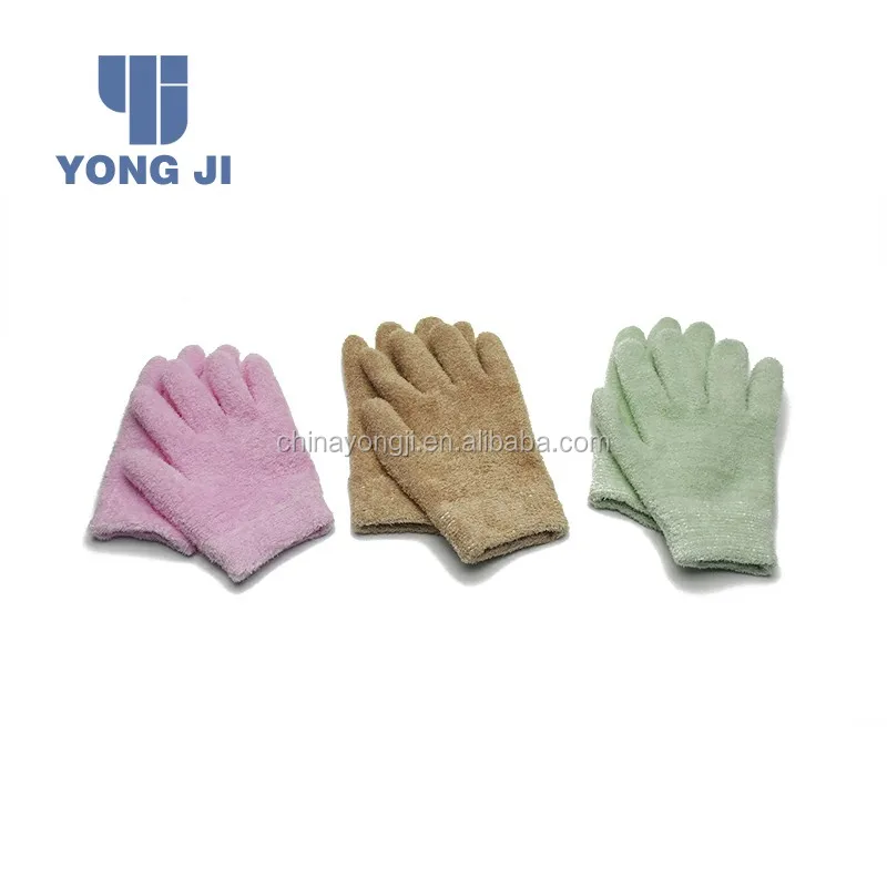 Cotton Pink spa moisturizing cooling silicone whitening gel gloves