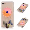 Hot selling products quicksand 3D diamond wind chimes mobile phone liquid case for iphone 7 clear case with feather
