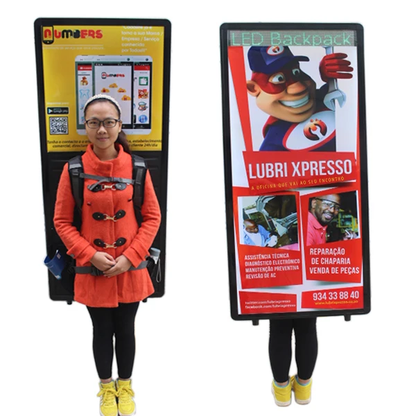 outdoor advertising backpack billboard stand with GPS tracking system device