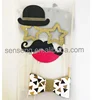 new design high quality Customized 6 accessories for wedding / birthday party photo booth props decoration kits