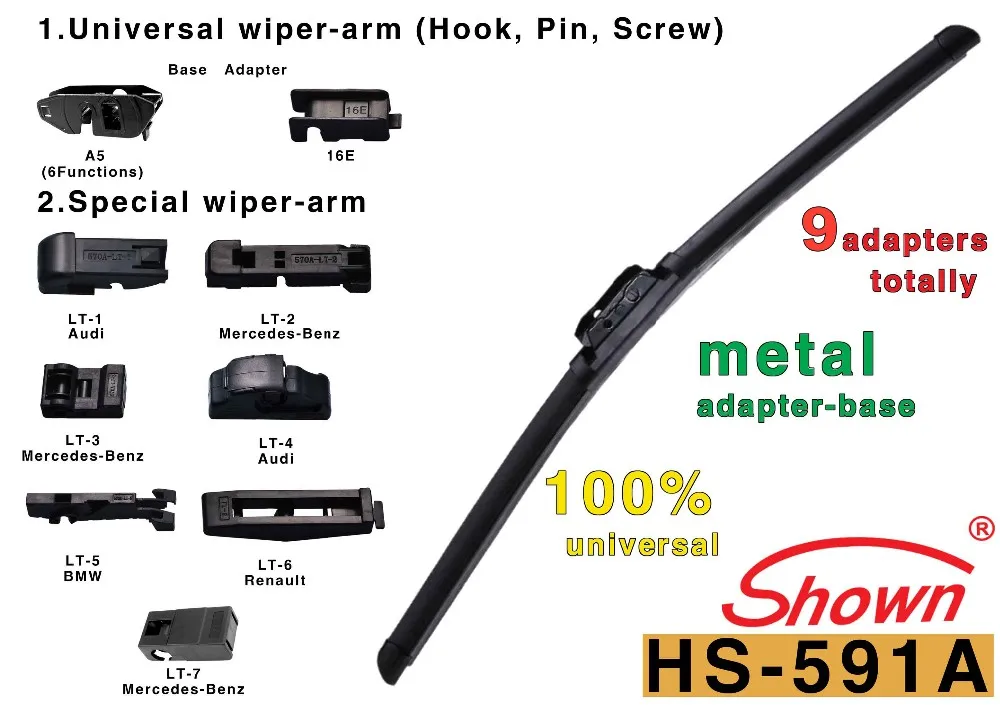 Multi Fit Adapters Windshield Wiper Blade For 99.9 Cars Buy Wiper