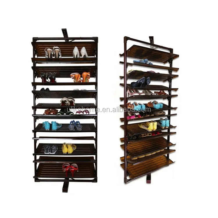 Large Room 12 layers ABS Shoe Rack 360 degree rotating pull out shoe rack