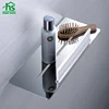 single tier stainless steel shower shelf with glass scraper for hotel project