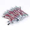50pcs/string DC5V 12mm WS2811 addressable RGB led smart pixel node,with all color wire,IP68 rated