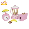 New arrival kids wooden play kitchen accessories with blender, toaster and scale W10D186