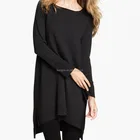 Women fashioned soft wool jersey sweater dress