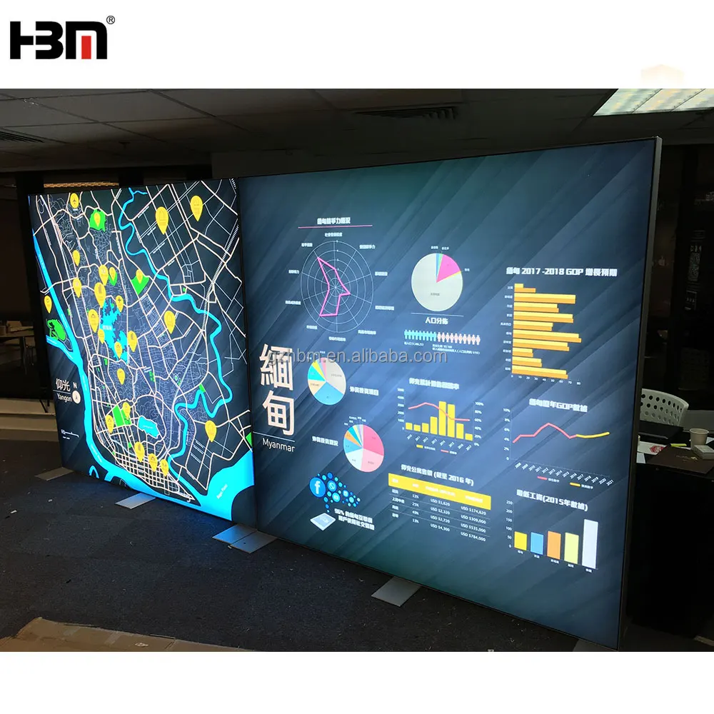 Advertising 2018 Banner Tension Frame Wall Mount Illuminated Led