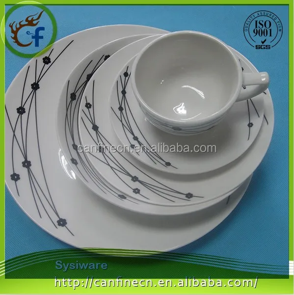 hotel white dishware