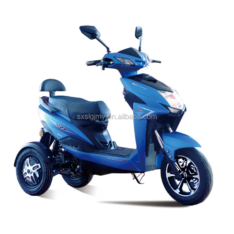 Tilting tilt 3-wheeler Three-wheeled Electric Scooter Dual-Rear-Wheel Motorcycle Tricycle with double motors