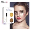 Shinein Eyeshadow Gold Chunky Glitter Halloween Face Body Glitter Gold Metallic Cosmetic Glitter with 1pc Fix Gel for Party