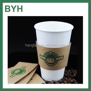 disposable printed corrugated paper custom hot coffee cup sleeve