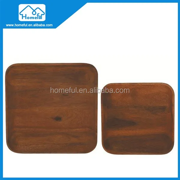 stylish round wood acacia pizza cutting board