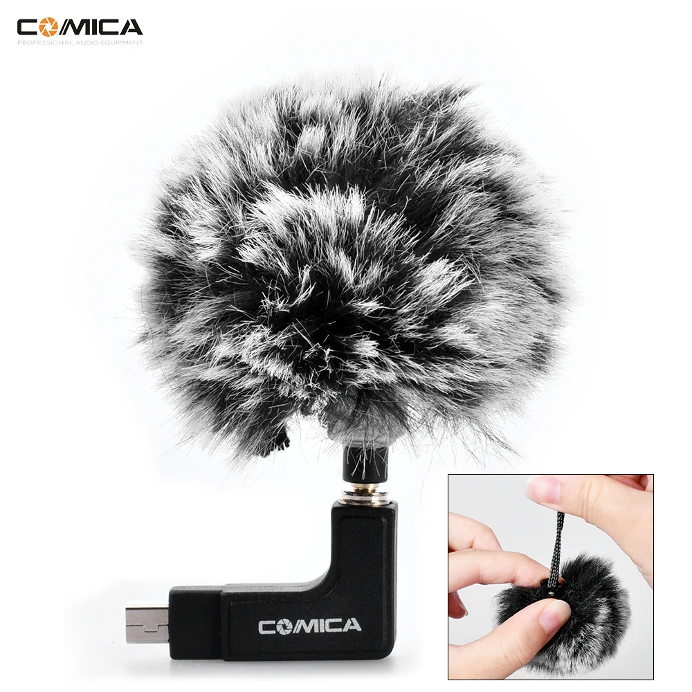 COMICA CVM-MF1 High-quality Furry Outdoor Microphone Wind Muff for Compact Lapel Lavalier Mics