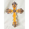 Christmas gift factory direct small decorative home hanging decor wholesale metal crosses art decor for sale