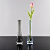 Mouth blown clear dried or fresh flower glass vases