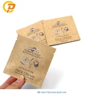 Heat sealable printed high quality moistureproof kraft flat pouch paper sachet bag