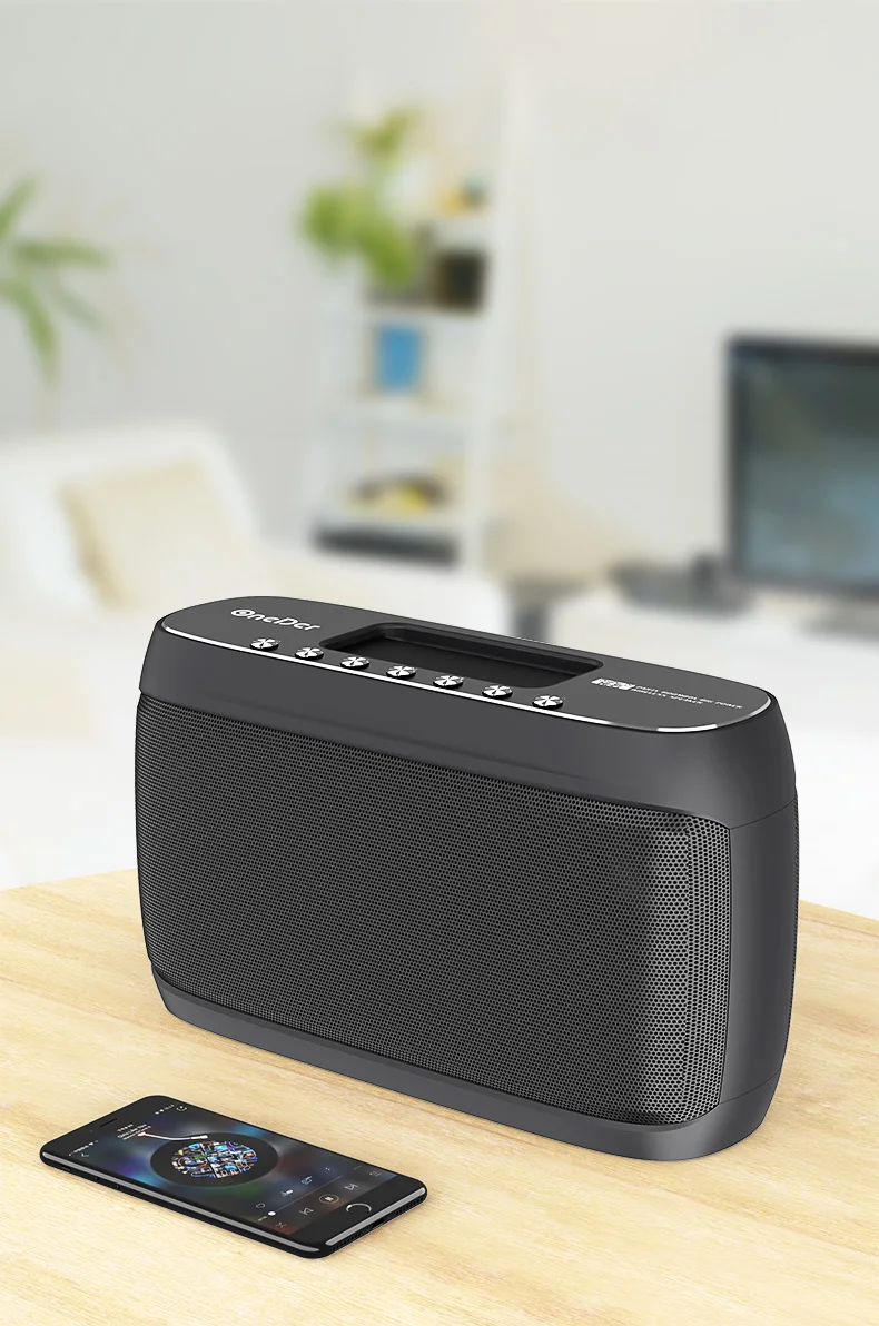OneDer D1 Hi-Fi Wireless Stereo Speaker Multifunction Boombox Bluetooth Speaker Built-in 5500amh Big Power - ANKUX.COM