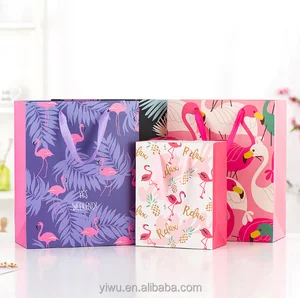 pink birthday paper gift bag