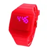 ODM custom printing logo silicone wrist touch sport led watch